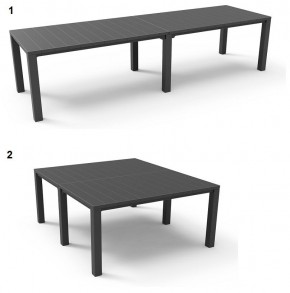Стол раскладной Джули (Julie Double table 2 configurations) Графит в Троицке - troick.ok-mebel.com | фото 1