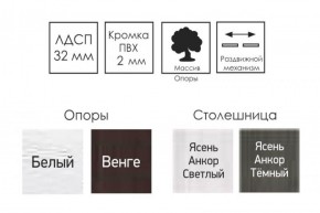 Стол раскладной Ялта-2 (опоры массив резной) в Троицке - troick.ok-mebel.com | фото 4