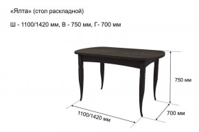 Стол раскладной Ялта (опоры массив резной) в Троицке - troick.ok-mebel.com | фото 7