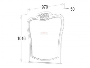 Стол туалетный + Зеркало навесное Ольга-12 (МДФ) в Троицке - troick.ok-mebel.com | фото 6