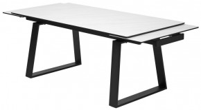 Стол VASTO 180 MARBLES KL-99 Белый мрамор матовый, итальянская керамика/ черный каркас, ®DISAUR в Троицке - troick.ok-mebel.com | фото 6