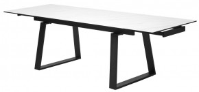 Стол VASTO 180 MARBLES KL-99 Белый мрамор матовый, итальянская керамика/ черный каркас, ®DISAUR в Троицке - troick.ok-mebel.com | фото 9