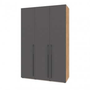 СТОУН С32 Шкаф 3-х створчатый (золотой дуб/графит) в Троицке - troick.ok-mebel.com | фото