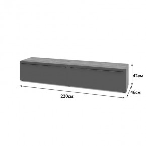 СТОУН С72 Тумба ТВ (золотой дуб/графит) в Троицке - troick.ok-mebel.com | фото 2