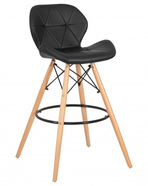 Стул барный DOBRIN BUTTERFLY BAR, ножки светлый бук, цвет чёрный в Троицке - troick.ok-mebel.com | фото