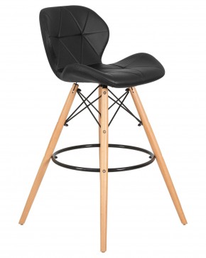 Стул барный DOBRIN BUTTERFLY BAR, ножки светлый бук, цвет чёрный в Троицке - troick.ok-mebel.com | фото 2