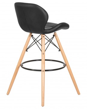 Стул барный DOBRIN BUTTERFLY BAR, ножки светлый бук, цвет чёрный в Троицке - troick.ok-mebel.com | фото 4