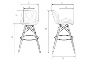 Стул барный DOBRIN BUTTERFLY BAR, ножки светлый бук, цвет кремовый в Троицке - troick.ok-mebel.com | фото 5