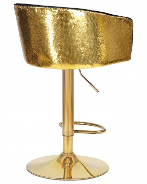 Стул барный DOBRIN DARCY GOLD SHINY, черный велюр с золотыми пайетками в Троицке - troick.ok-mebel.com | фото 4