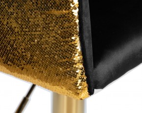 Стул барный DOBRIN DARCY GOLD SHINY, черный велюр с золотыми пайетками в Троицке - troick.ok-mebel.com | фото 7