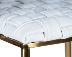 Стул барный DOBRIN EMMA GOLD, белый PU (T-01), белая ткань (F-49) в Троицке - troick.ok-mebel.com | фото 8