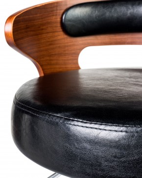 Стул барный DOBRIN FRED BLACK, коричневое дерево, чёрный в Троицке - troick.ok-mebel.com | фото 6