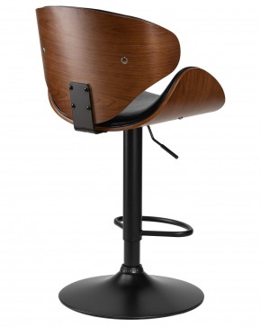 Стул барный DOBRIN KARTER BLACK, коричневый орех дерево (BWW), черный PU в Троицке - troick.ok-mebel.com | фото 4