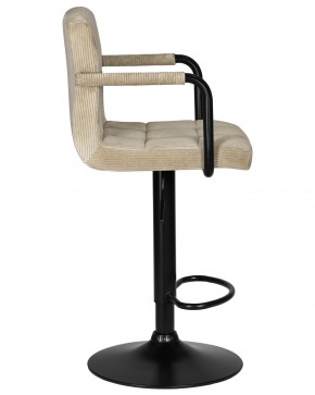 Стул барный DOBRIN KRUGER ARM BLACK, бежевый вельвет (LAR-E2041-04) в Троицке - troick.ok-mebel.com | фото 3