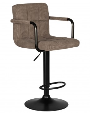 Стул барный DOBRIN KRUGER ARM BLACK, какао вельвет (LAR-E2041-05) в Троицке - troick.ok-mebel.com | фото 2