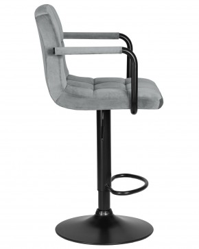 Стул барный DOBRIN KRUGER ARM BLACK, серый велюр (MJ9-75) в Троицке - troick.ok-mebel.com | фото 3