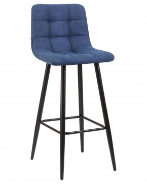 Стул барный DOBRIN NICOLE, черные матовые ножки, синяя ткань (UF860-14B) в Троицке - troick.ok-mebel.com | фото