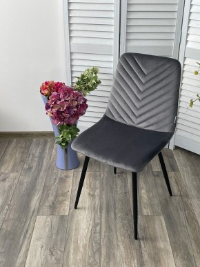 Стул DUKE BLUVEL-14 GREY, велюр / черный каркас М-City в Троицке - troick.ok-mebel.com | фото 5