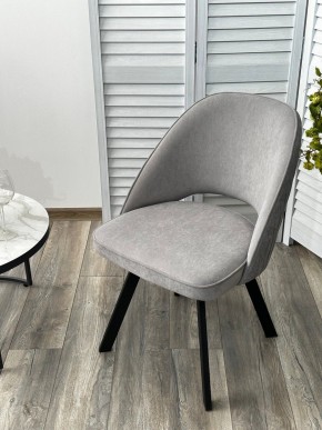 Стул DUNA 360 град. поворот. B22 Серый, велюр / черный каркас, М-City в Троицке - troick.ok-mebel.com | фото 8