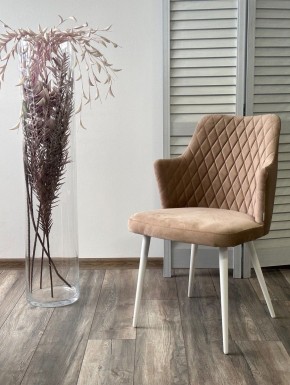 Стул HERMAN 360 град. БЕЖЕВЫЙ #5, велюр / белый каркас М-City в Троицке - troick.ok-mebel.com | фото 2