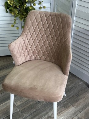 Стул HERMAN 360 град. БЕЖЕВЫЙ #5, велюр / белый каркас М-City в Троицке - troick.ok-mebel.com | фото 5