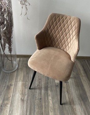 Стул HERMAN 360 град. БЕЖЕВЫЙ #5, велюр / черный каркас М-City в Троицке - troick.ok-mebel.com | фото 2