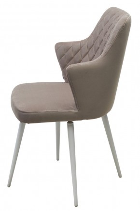 Стул HERMAN 360 град. ЛАТТЕ #25, велюр / белый каркас М-City в Троицке - troick.ok-mebel.com | фото 6