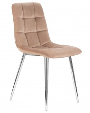 Стул обеденный DOBRIN ALEX, хром ножки, мокко велюр (V108-104),  в Троицке - troick.ok-mebel.com | фото 3