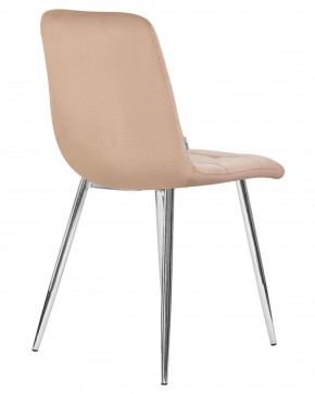 Стул обеденный DOBRIN ALEX, хром ножки, мокко велюр (V108-104),  в Троицке - troick.ok-mebel.com | фото 4