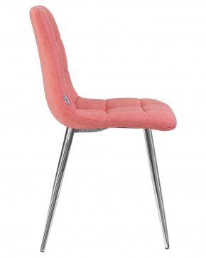 Стул обеденный DOBRIN ALEX, хром ножки, розовая ткань (UF860-05B) в Троицке - troick.ok-mebel.com | фото 3