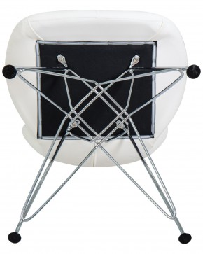Стул обеденный DOBRIN BUTTERFLY CHROME, ножки хром, цвет белый в Троицке - troick.ok-mebel.com | фото 8