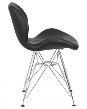 Стул обеденный DOBRIN BUTTERFLY CHROME, ножки хром, цвет чёрный в Троицке - troick.ok-mebel.com | фото 3