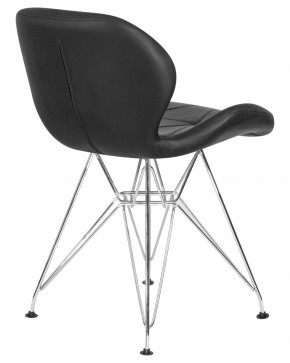 Стул обеденный DOBRIN BUTTERFLY CHROME, ножки хром, цвет чёрный в Троицке - troick.ok-mebel.com | фото 4