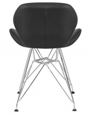 Стул обеденный DOBRIN BUTTERFLY CHROME, ножки хром, цвет чёрный в Троицке - troick.ok-mebel.com | фото 5