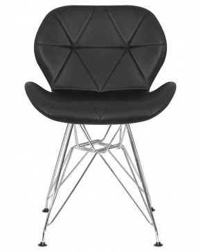 Стул обеденный DOBRIN BUTTERFLY CHROME, ножки хром, цвет чёрный в Троицке - troick.ok-mebel.com | фото 7