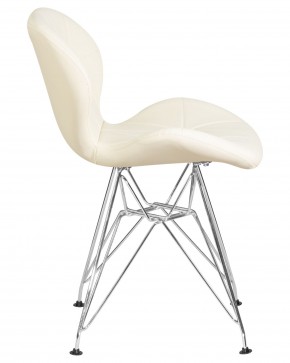 Стул обеденный DOBRIN BUTTERFLY CHROME, ножки хром, цвет кремовый в Троицке - troick.ok-mebel.com | фото 3