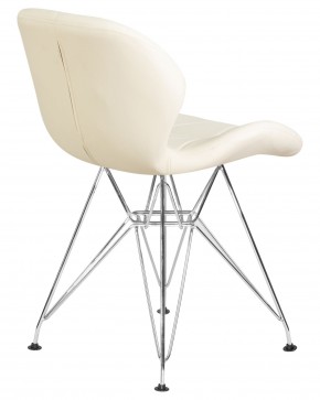 Стул обеденный DOBRIN BUTTERFLY CHROME, ножки хром, цвет кремовый в Троицке - troick.ok-mebel.com | фото 4