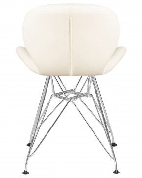 Стул обеденный DOBRIN BUTTERFLY CHROME, ножки хром, цвет кремовый в Троицке - troick.ok-mebel.com | фото 5