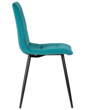 Стул обеденный DOBRIN CHILLY, Морской волны Holland 56, основание черное в Троицке - troick.ok-mebel.com | фото 3