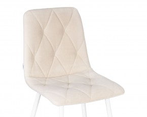 Стул обеденный DOBRIN CHILLY ROMBO, Бежевый Simple 44, основание белое в Троицке - troick.ok-mebel.com | фото 8