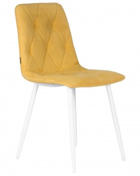 Стул обеденный DOBRIN CHILLY ROMBO, Горчичный Simple 15, основание белый в Троицке - troick.ok-mebel.com | фото 2