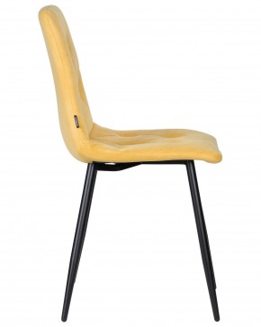 Стул обеденный DOBRIN CHILLY ROMBO, Горчичный Simple 15, основание черное в Троицке - troick.ok-mebel.com | фото 3