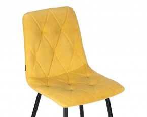 Стул обеденный DOBRIN CHILLY ROMBO, Горчичный Simple 15, основание черное в Троицке - troick.ok-mebel.com | фото 7