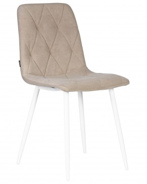Стул обеденный DOBRIN CHILLY ROMBO, Капучино Simple 05, основание белый в Троицке - troick.ok-mebel.com | фото