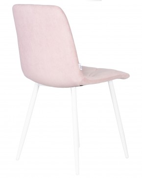 Стул обеденный DOBRIN CHILLY ROMBO, Розовый Simple 03, основание белый в Троицке - troick.ok-mebel.com | фото 4