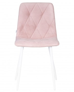 Стул обеденный DOBRIN CHILLY ROMBO, Розовый Simple 03, основание белый в Троицке - troick.ok-mebel.com | фото 6