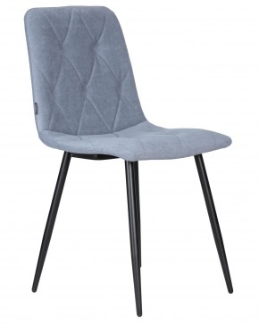 Стул обеденный DOBRIN CHILLY ROMBO, Серо-голубой Simple 26, основание черное в Троицке - troick.ok-mebel.com | фото 2