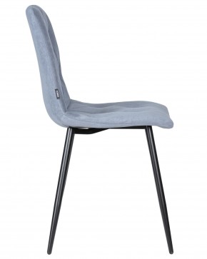 Стул обеденный DOBRIN CHILLY ROMBO, Серо-голубой Simple 26, основание черное в Троицке - troick.ok-mebel.com | фото 3