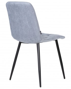 Стул обеденный DOBRIN CHILLY ROMBO, Серо-голубой Simple 26, основание черное в Троицке - troick.ok-mebel.com | фото 4