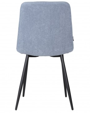 Стул обеденный DOBRIN CHILLY ROMBO, Серо-голубой Simple 26, основание черное в Троицке - troick.ok-mebel.com | фото 5
